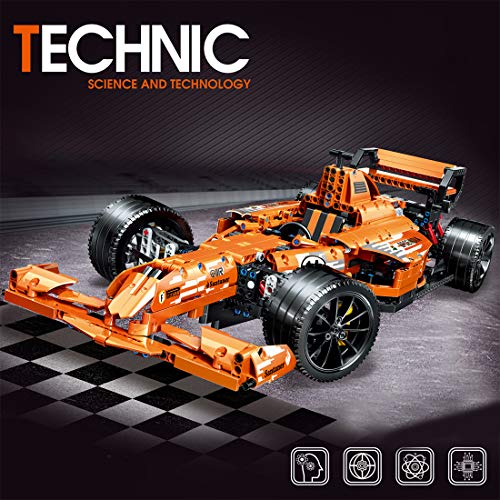 Foxom Technik Bausteine Formel F1 Supersportwagen, 1396 Teile 1:12 Racing Auto Technic Bausteine Konstruktionsspielzeug… – Bild 2
