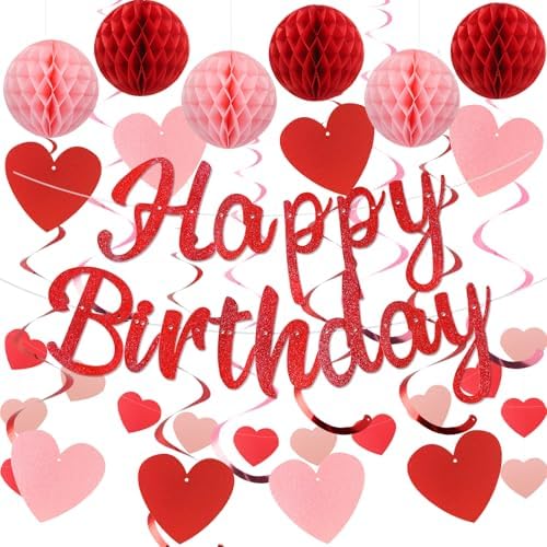 YEOCU Birthday Decorations, NO DIY, Pre-Strung Happy Birthday Ban...