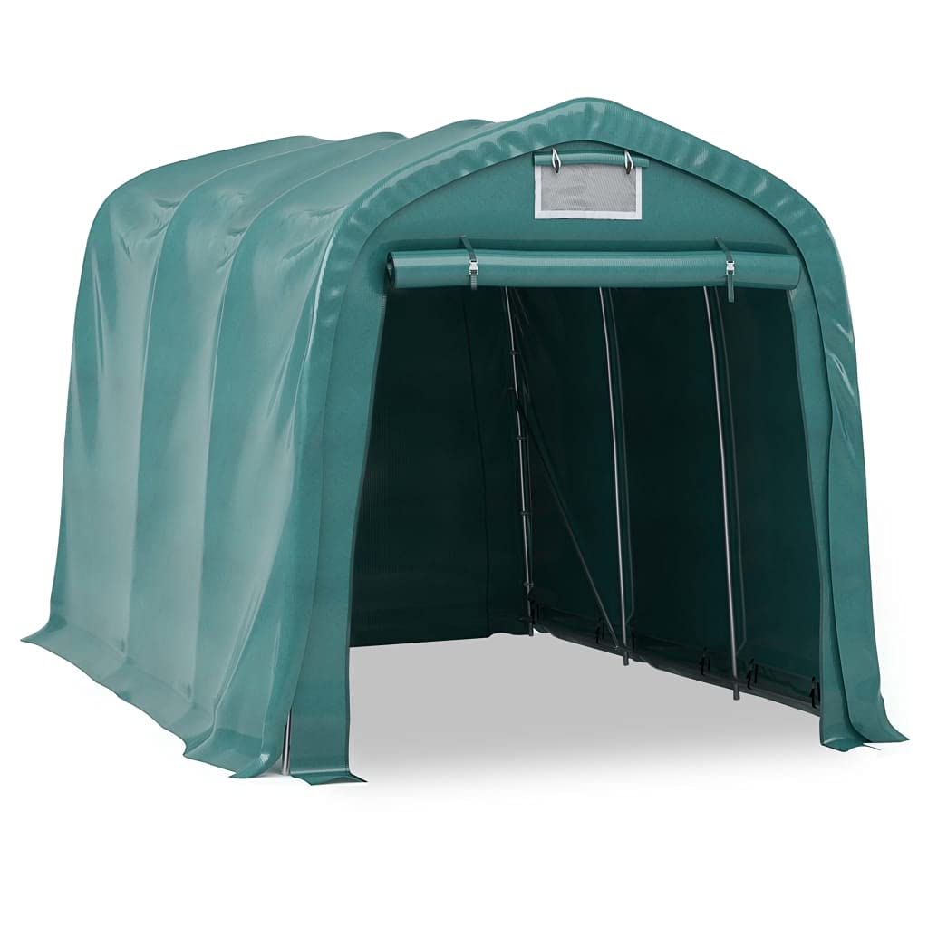Carpa de garaje PVC 2,4 x 3,6 m verde
