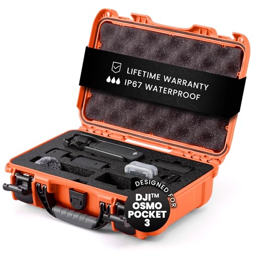 Image of Nanuk 909 Waterproof Hard Case with Custom Foam for DJI Osmo Pocket 3, Orange