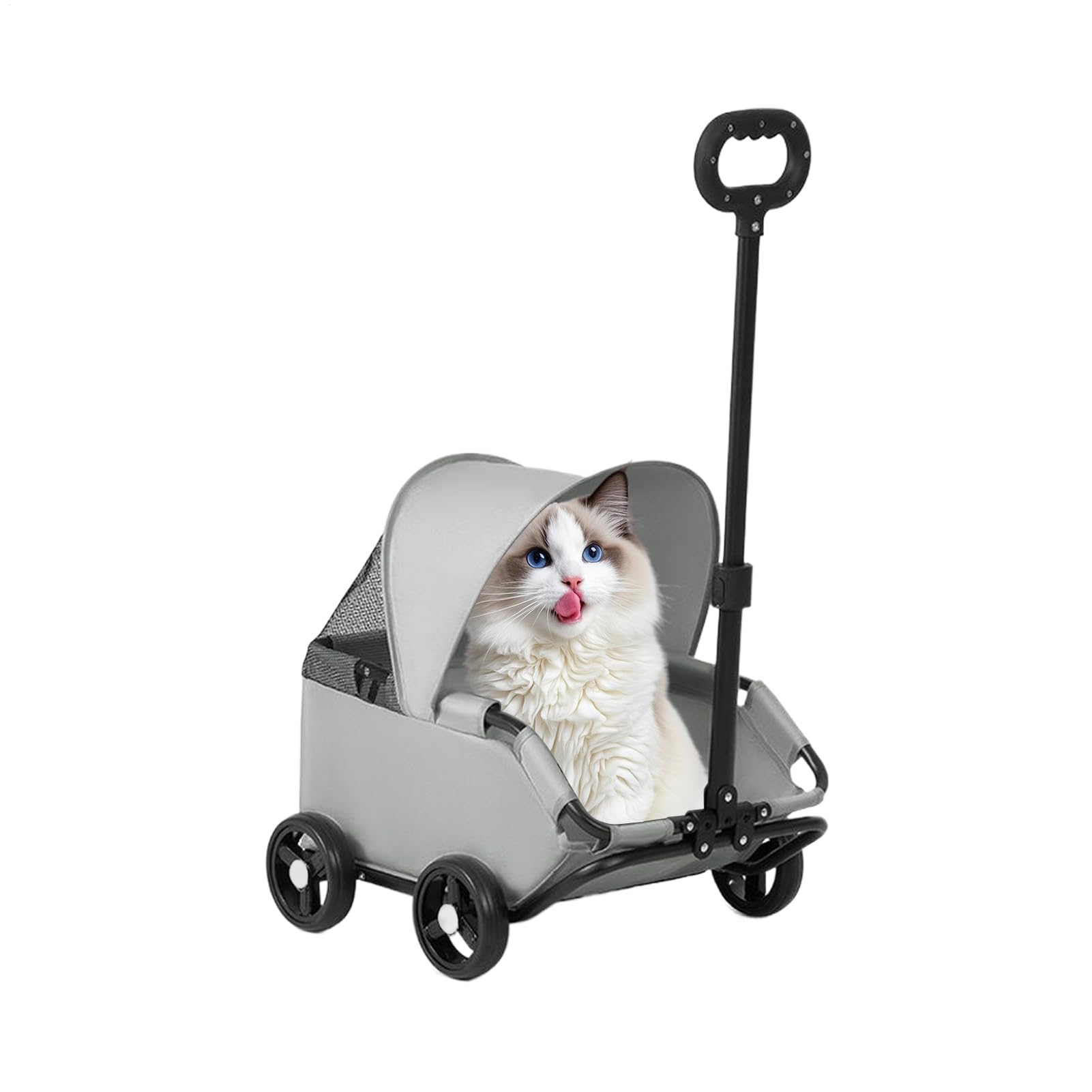 Passeggino per Gatti Fino a 7kg per Cuccioli, e Animali Piccoli | Carrozzina per cagnolini Viaggi, Visite Veterinarie, Spostamenti, Avventure all'aperto, Parchi, Spiaggia