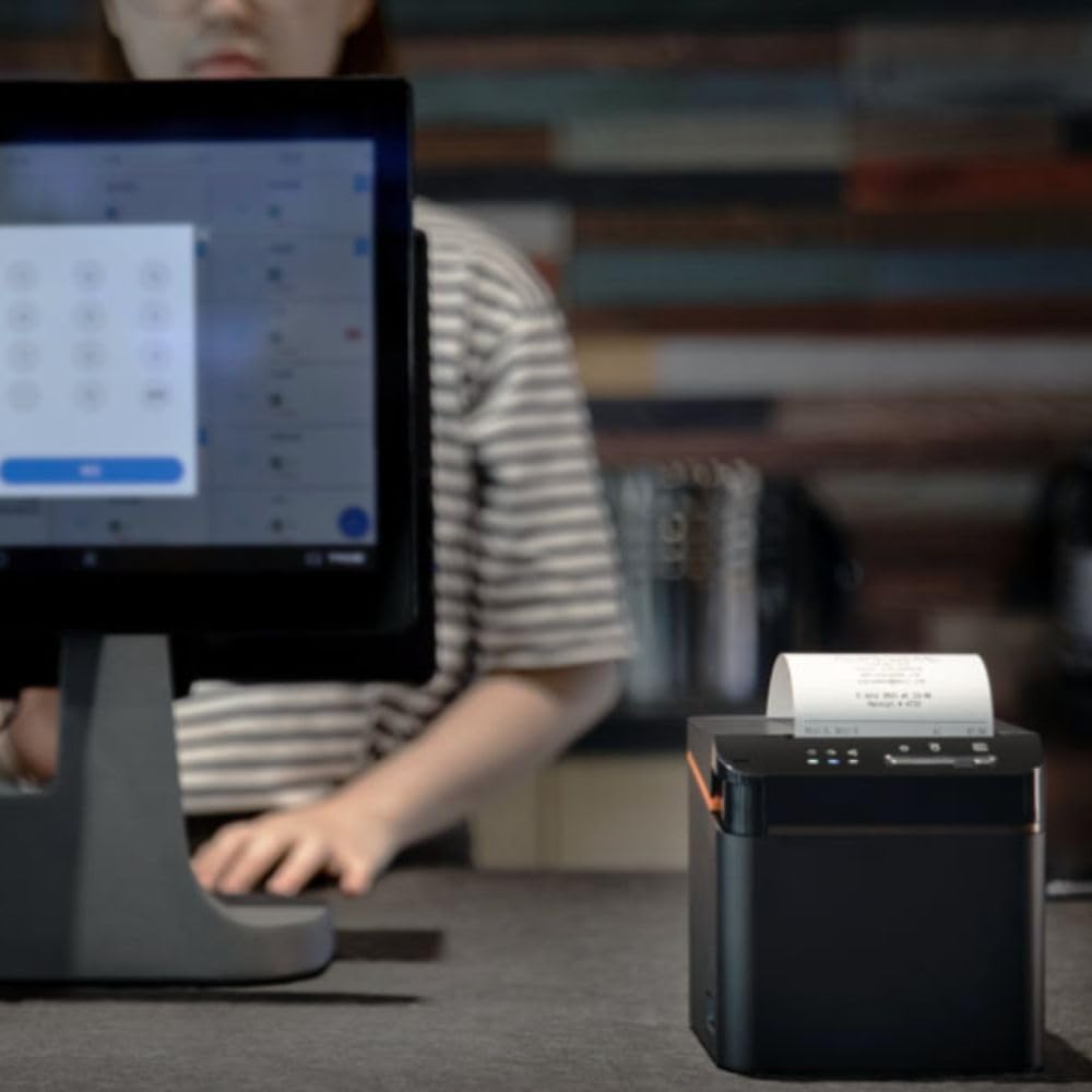Cloud SUNMI Stampante Termica 80mm - Stampante Scontrini Comande e Ricevute | Carta Termica 80 mm, Stampa Senza Inchiostro, Taglio Automatico, USB RJ11 Wifi Bluetooth, Velocità Stampa 250 mm/s, SUNMI