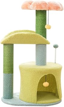 Cat tree Multi - level Cat Tree Scratching Post Hammock Hanging Ball Toy Semi enclosed ApartmentMedium