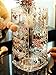 Cq acrylic 360 Rotating Earring Holder Organizer,11.4Inch Tall 4 Tiers Clear Acrylic Earring Rack Display Stand,160 Holes and 156 Grooves for Earrings Necklaces Carousel Jewelry Rack,Pack of 1