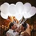 Produktbild Sooper Leuchtende LED Luftballons Geburtstag Hochzeit Party Deko, Weiß Licht schöne LED Luftballons 24 Stunden Leuchtdauer Weihnachten Party Geburtstag Fasching Valentinstag (Weiß, 15PCS)