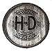 Harley-Davidson Distressed H-D Logo Wooden Barrel End w/Metal Rim, BE-HD-Harl