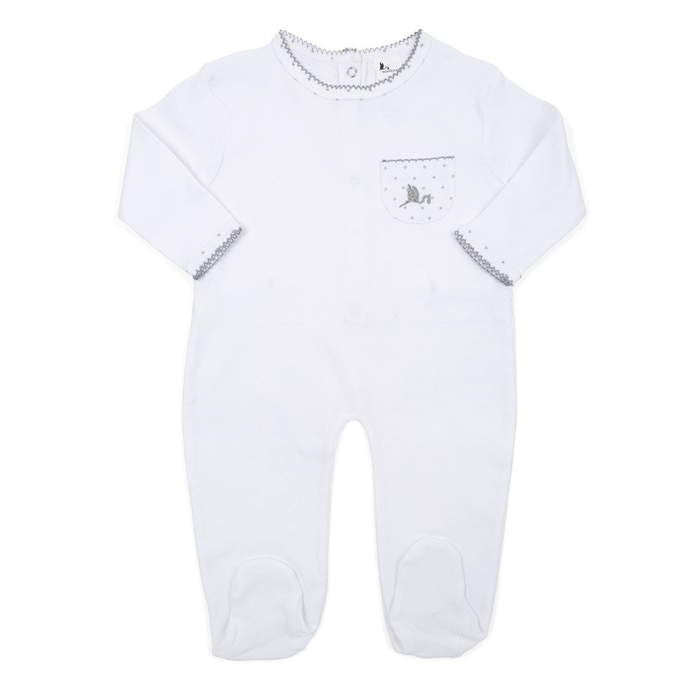 Canastilla Bebe Recien Nacido Personalizada | Cesta Regalos para Bebes Recien Nacidos Premium | Manta Bordada | 3 a 6 Meses (Gris) | BebeDeParis