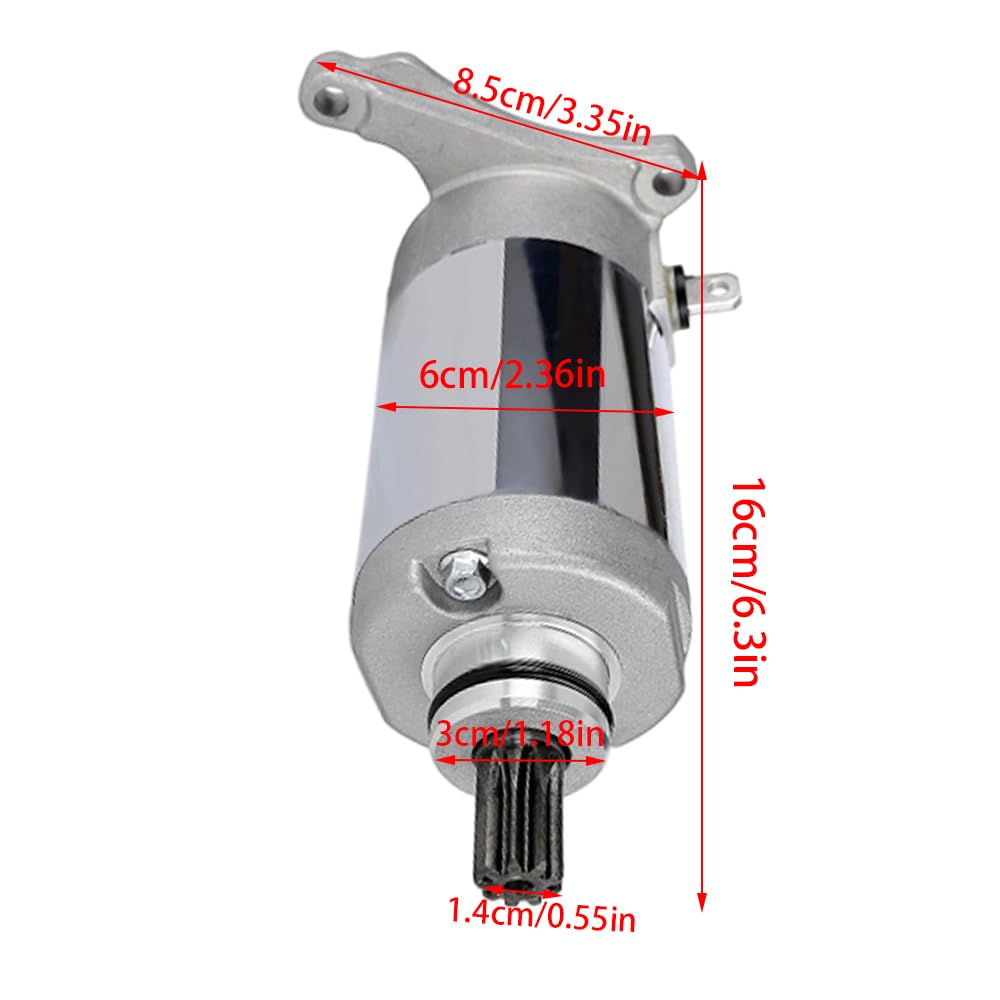 Riloer Démarreur électrique de rechange, démarreur électrique en métal pour moto, pièces de moteur de démarreur automatique compatibles avec Yamaha TW125 TW200 XT225 TT-R225, 4JG-81890-00