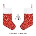 LimBridge Christmas Stockings, 6 Pack 18 inches Golden Star with White Plush...