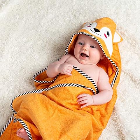 Being Baby® | Baby Kapuzen Badetuch | Luxus Bambus Baumwolle Handtuch & Gesicht Tuch Set Cover