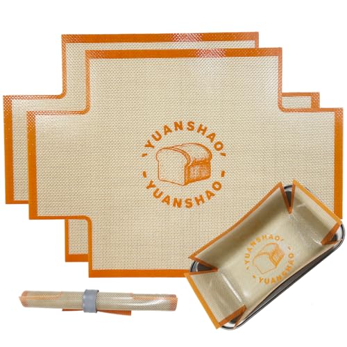 Silicone Loaf Pan Liners - 2 Pack, Non-Stick Reusable Bread Pan Liners for 9x5, 9.5×5, 10x5, 8x4 Inch Pans, Oven & Dishwasher Safe