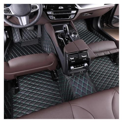 Tapis de sol étanche et antidérapant en PU vert noir pour Kia Ceed