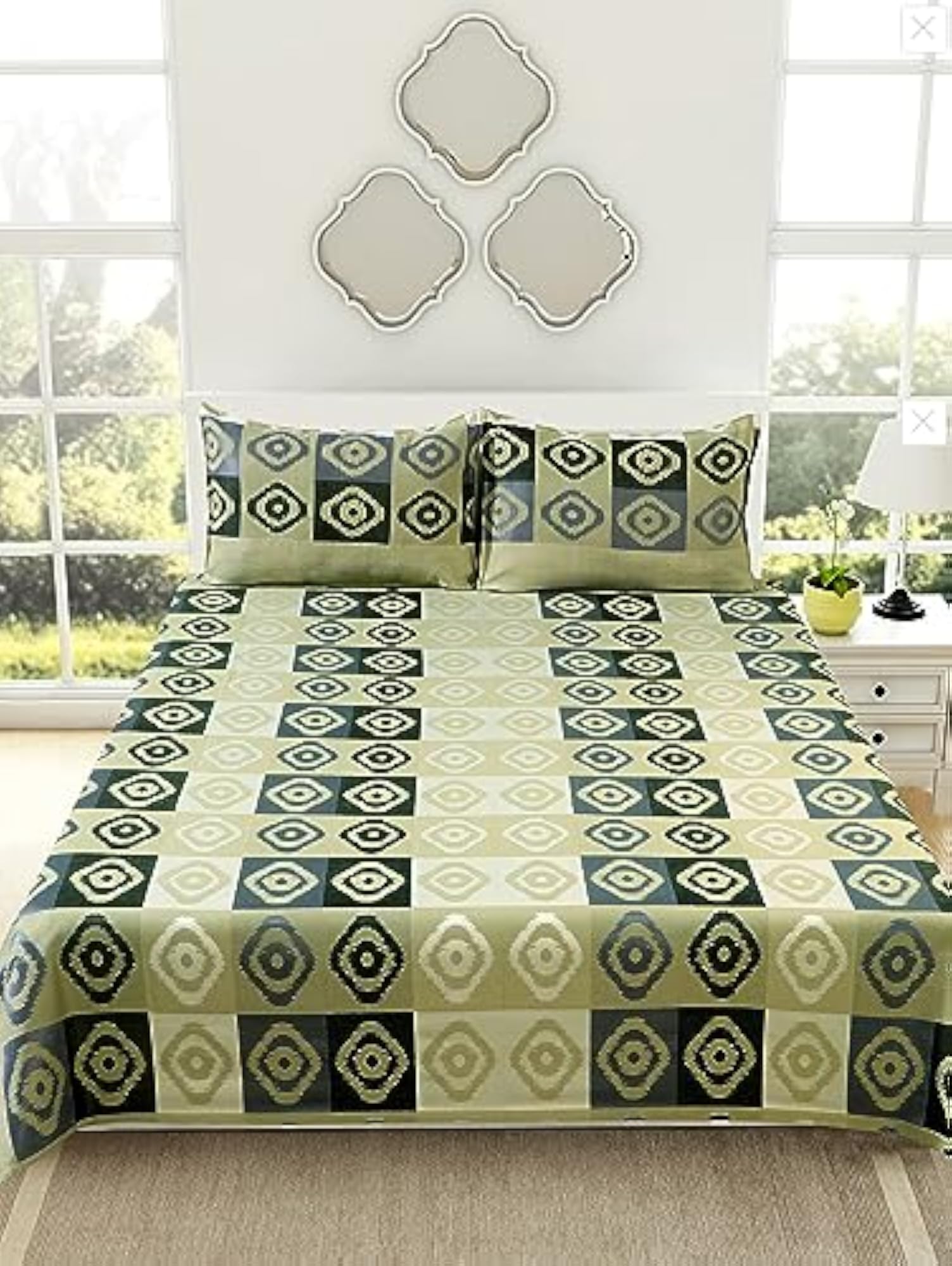 Double Bed Bedsheet with 2 Pillow Covers