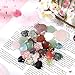 Fumete 60 Pieces Valentine's Day Crystal Heart Stone Mini 20 mm Pocket Heart Love Carved Palm Puffy Shaped Chakra Reiki Energy Balancing Stone for Decoration