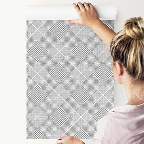 Wallepic Tapete 10m Vlies Tapete Schottisch Karo Minimalismus Vliestapete 1000x53cm Wand Tapete Wohnzimmer Schlafzimmer Moderne Wanddeko Wand Dekoration