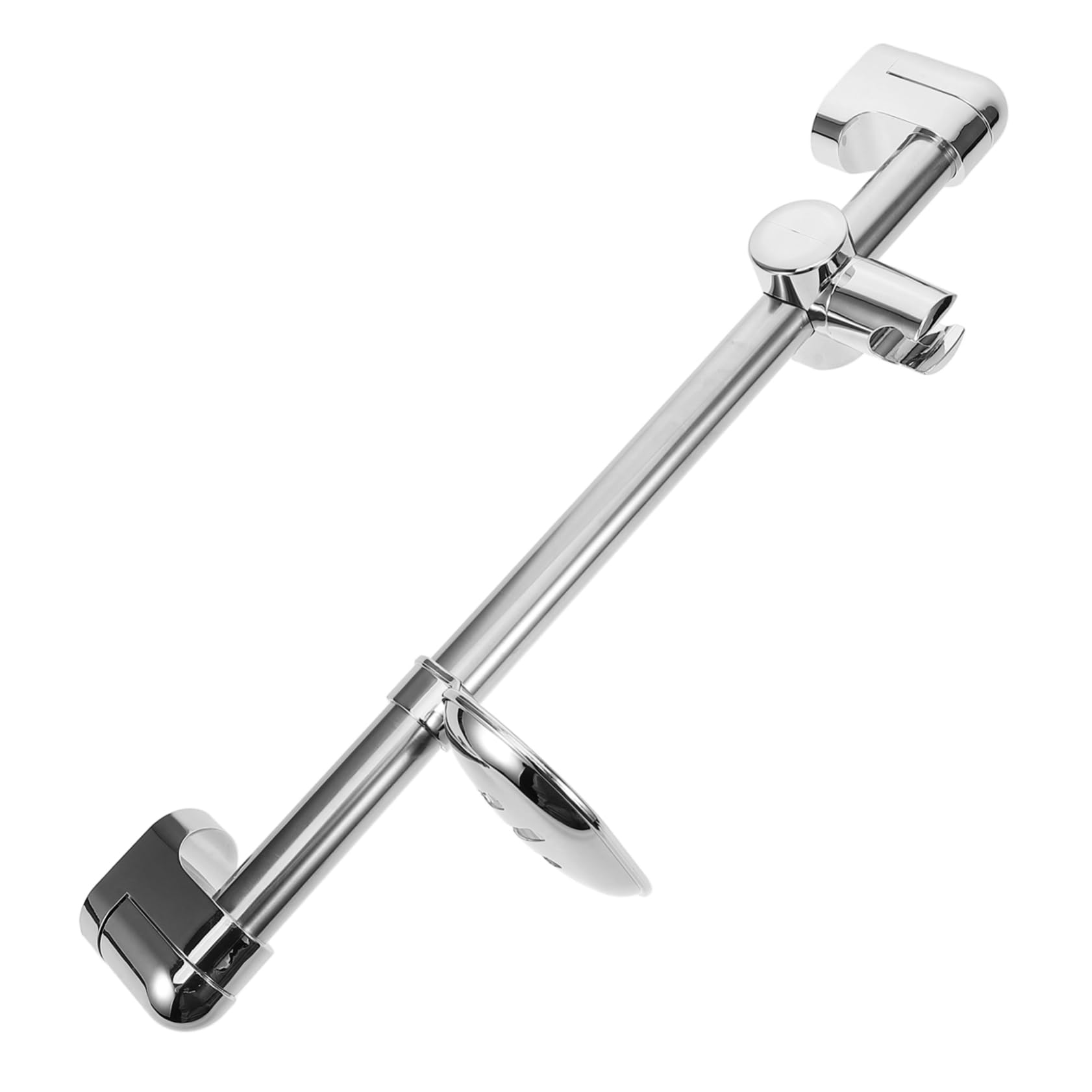 Gadpiparty 4piezas Soporte Ducha Ajustable De Inoxidable Con Barra Deslizante y Caja De Jabón Altura Regulable Para Baño Soporte Para Cabezal De Ducha