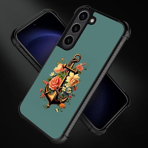 Miniatura 6 de Funda compatible con Samsung Galaxy S22, Anchor Flower Galaxy S22, diseño de parachoques de TPU suave, antiarañazos, a prueba de golpes, 6.1 pulgadas