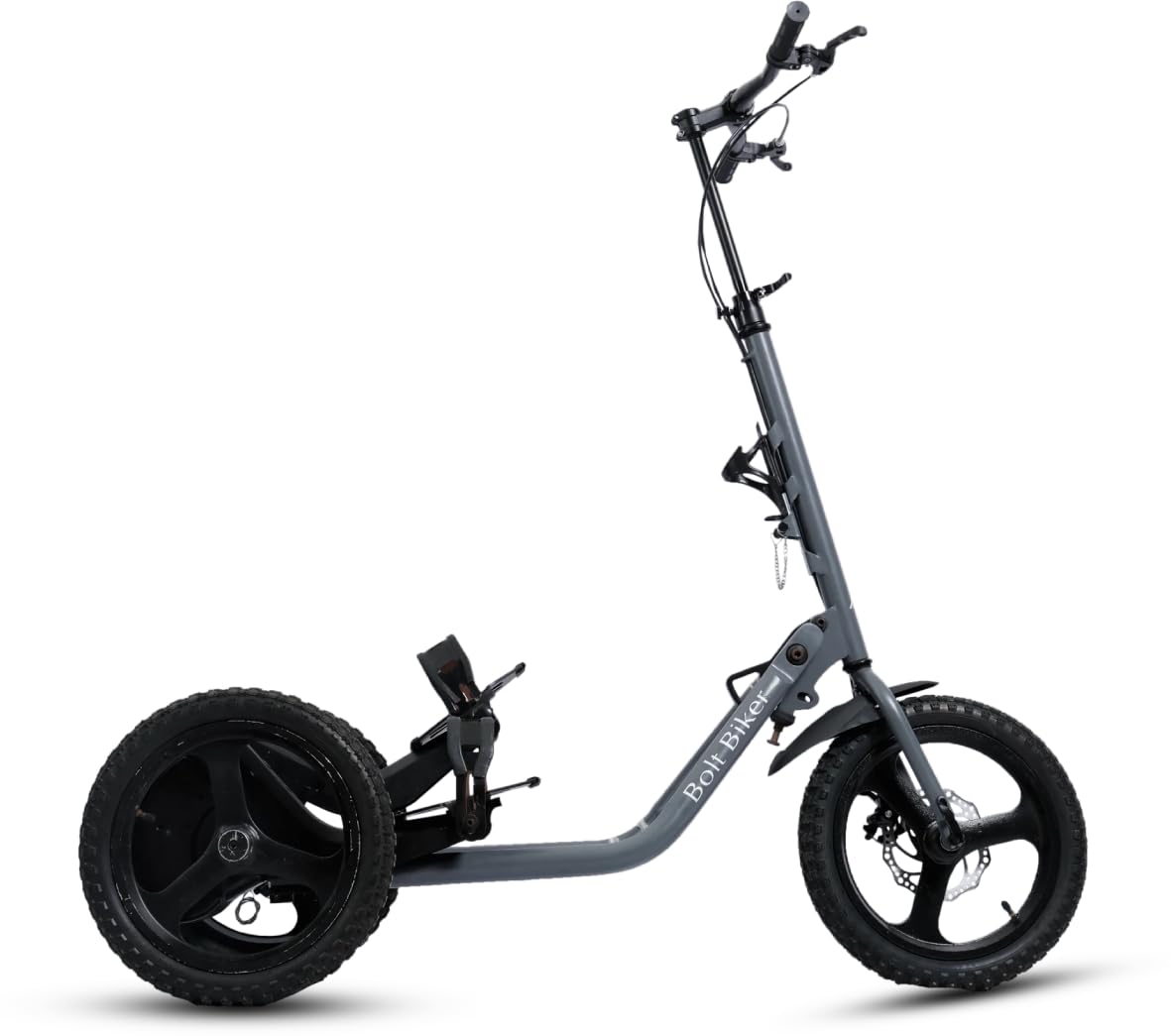 Step Machine on Wheels, Cross Step Trainer Elliptical Tricycle, Foldable, Gray, for Outdoor and Indoor Training-image-41