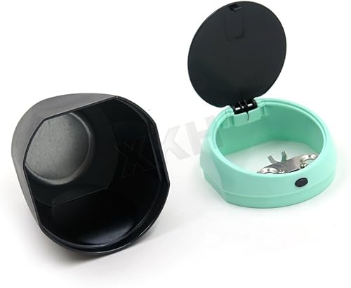 Miniatura 4 de XKH - Mini cenicero portátil taza de cigarrillos cubo trasero cubo humo ceniza titular azul [B078JP9J7B]