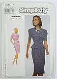peplum dress pakistani price  Simplicity 9090 Pattern for Sewing Button Bodice Dress or Peplum Dress with Waistline Pleats, Slim Skirt, or Lace Collar By Belle France