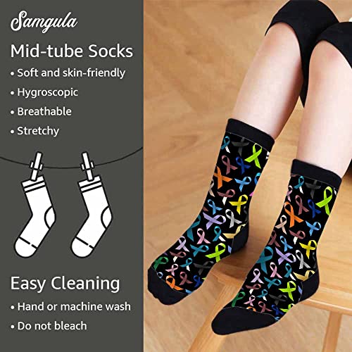 Image of Crew Socks for Woman Size 6-8 Tropical Wildlife Bright Teal Girls Socks