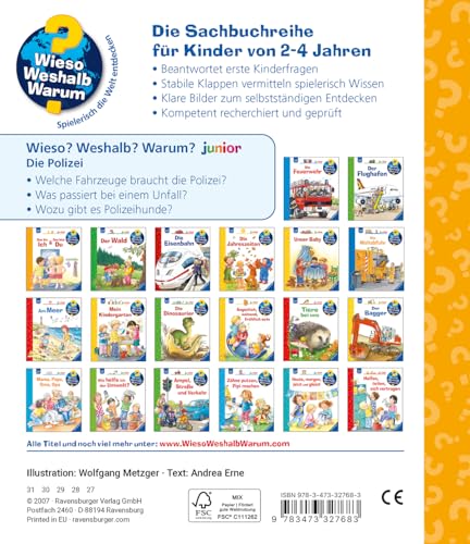 Wieso? Weshalb? Warum? junior, Band 18 - Die Polizei (Sachbuch ab 2 Jahre - mit Klappen) (junior, 18)