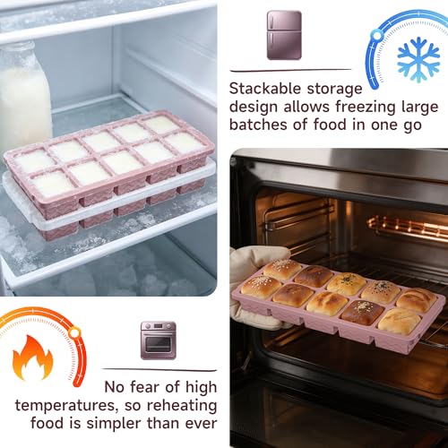 Aopigavi 2-Pack Ice Cube Trays, 10 Cubes 2 Tbsp. Silicone Freezer Molds with Lids, Reusable Ice Trays for Freezer, Kitchen, RV, Cocktail, Whiskey, Coffee, Soup & Food, BPA Free, Dishwasher Safety by Aopigavi - Image 6