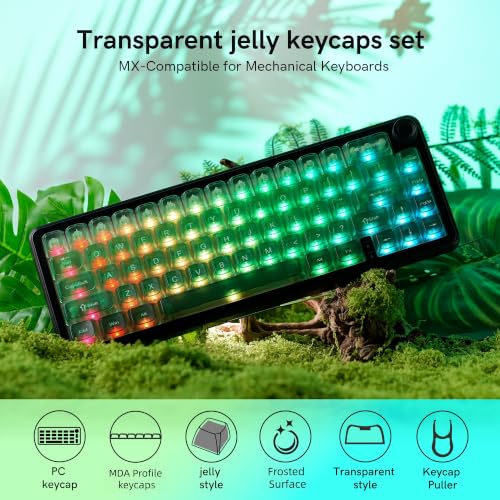 Image of dagaladoo Clear keycaps Set,Translucent Keyboard keycaps,Jelly Key caps