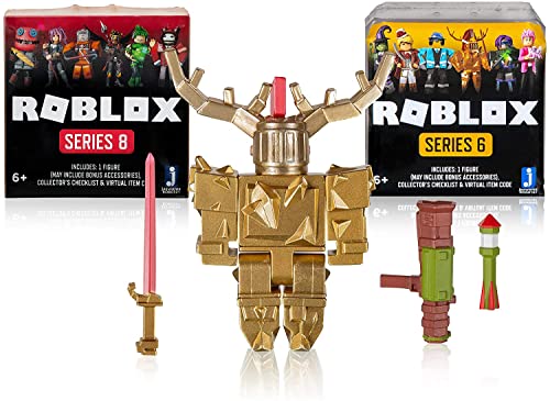 Roblox Celebrity Collection - Fantastic Frontier: Gold Corrupted Knight + Two Mystery Figure Bundle [Includes 3 Exclusive Virtual Items] #TOP2