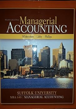 Mass Market Paperback Selected Material From Managerial Acccounting Suff Book