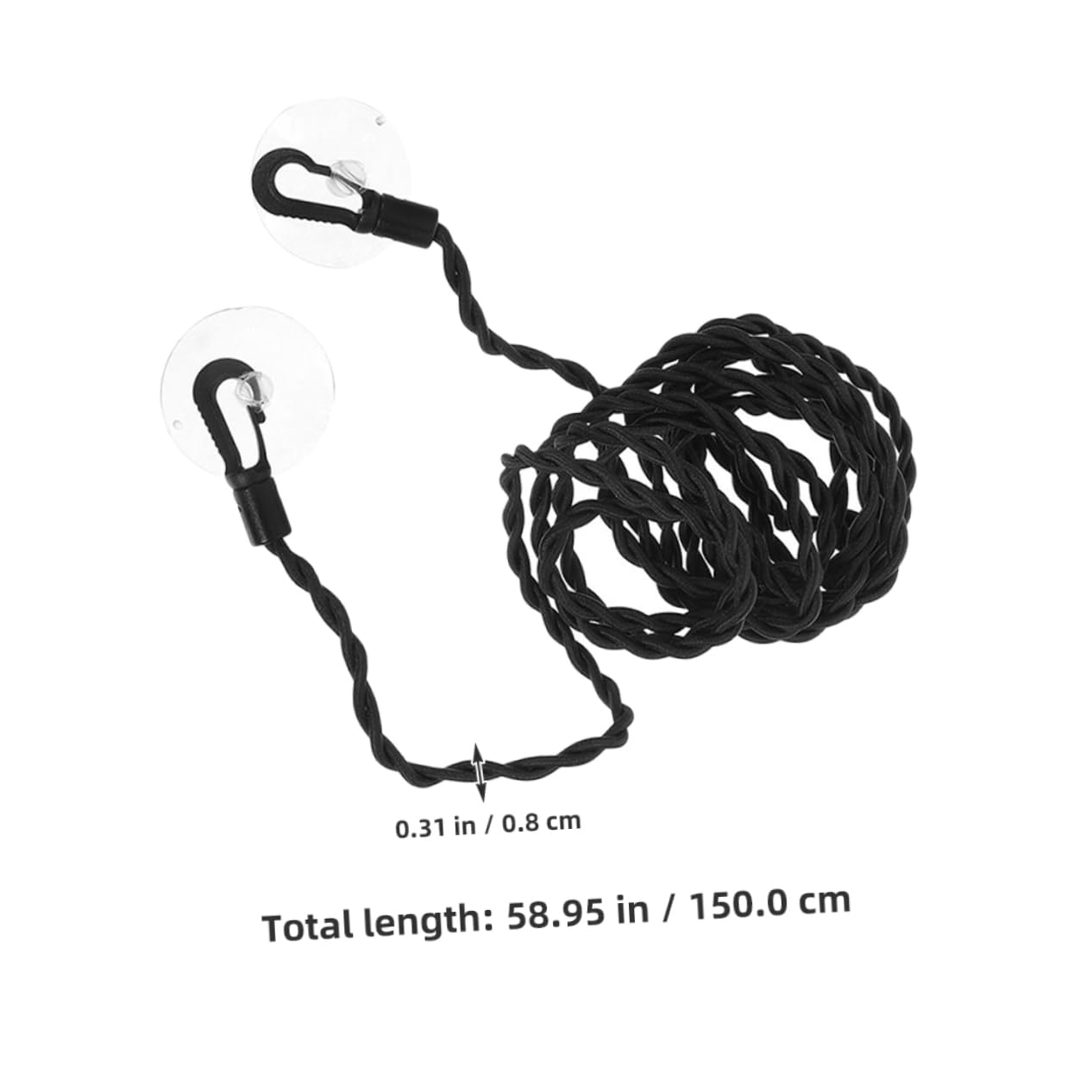 Cabilock 3pcs Heavy Duty Telescopic Drying Line with Suction Cups for Indoor and Outdoor Use for Travel and Camping