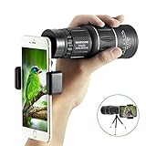 【OBJETIVO TODO-OPTICO】: Material del prisma BAK4, garantizando la transmisión y el brillo excelentes de la luz. Cuanto mayor sea la lente de la lente, mayor será el brillo de los binoculares y más brillante será la imagen. Hace imágenes super-claras y nítidas.