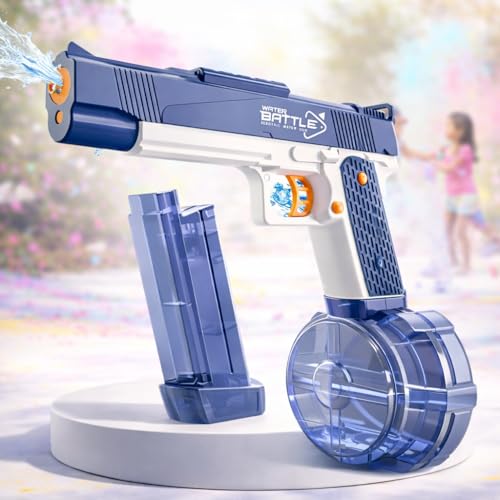 Image of Storio Rechargeable Electric Battery Operated Holi Pichkari Water Gun Toy for Kids | Desert Burst with Drum & Cartridge| Upto 30Ft Shooting Range| High Pressure Mechanism,Water Gun Toy for Holi