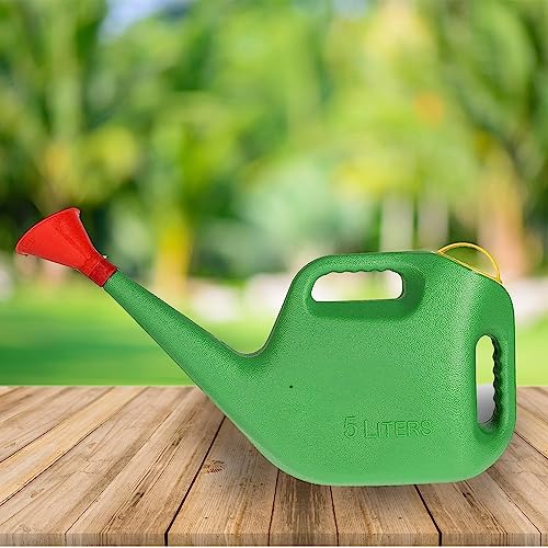 Image of Kalfo 5 LTR Plastic Watering Can for Plants | Water Spray Can | Water Can for Garden and Balcony | Sprinkler for Plants | Garden Tool (5 Litre, Green)