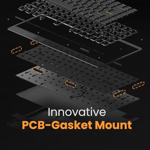Image of LOFREE Edge Low Profile Mechanical Keyboard, 75% Rechargeable Bluetooth and Wired Connection for Window, Mac OS /POM Switches 2.0, Carbon Fiber Top Case, Mg Alloy Bottom Case (Metallic Silver)