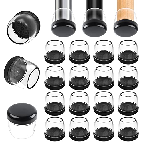 MAYZOLOP Chair Sliders for Carpeted Floors,16Pcs Chair Glides Round Furniture Sliders Carpet,Chair Leg Protectors for Carpet,Make Furniture Glides Move Easy(Fit 1.2-1.5", Clear) by MAYZOLOP - Used condition - US$19.55
