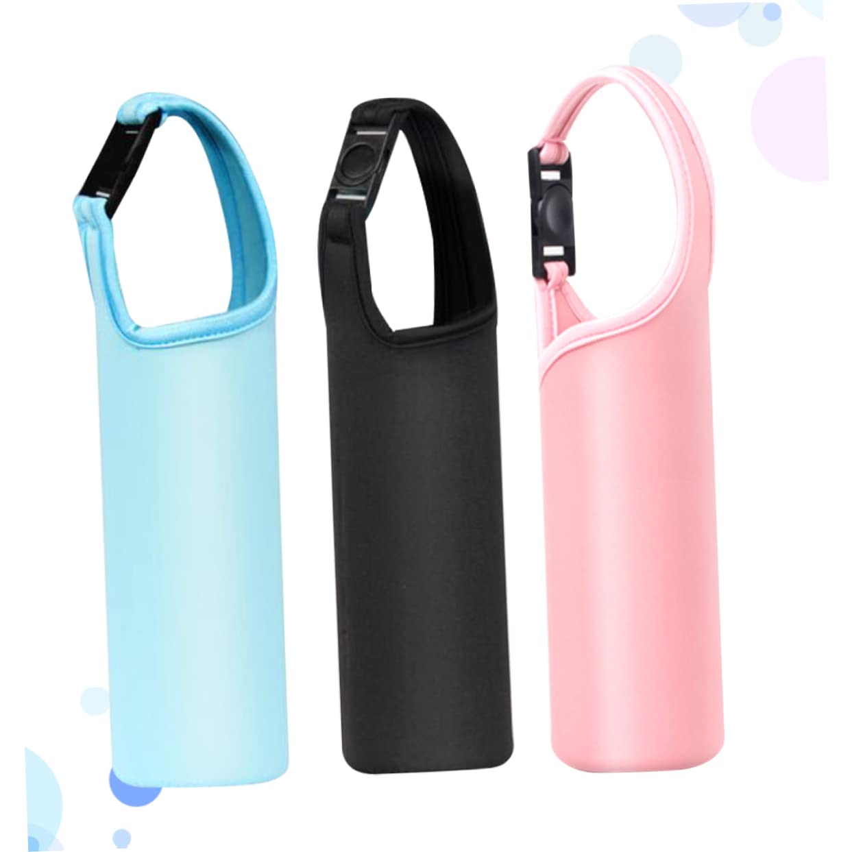 Happyyami Custodia Termica per Bottiglia Automatico Adesivi Cuore di Pesca Copertura Lucida Dell'orologio Astuccio Cucire Strass Portatori Trasportatore d'Acqua Portabevande Kit