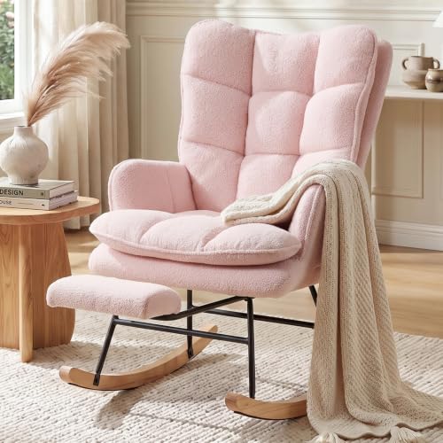 Double-Layer Glider Rocker with Footrest