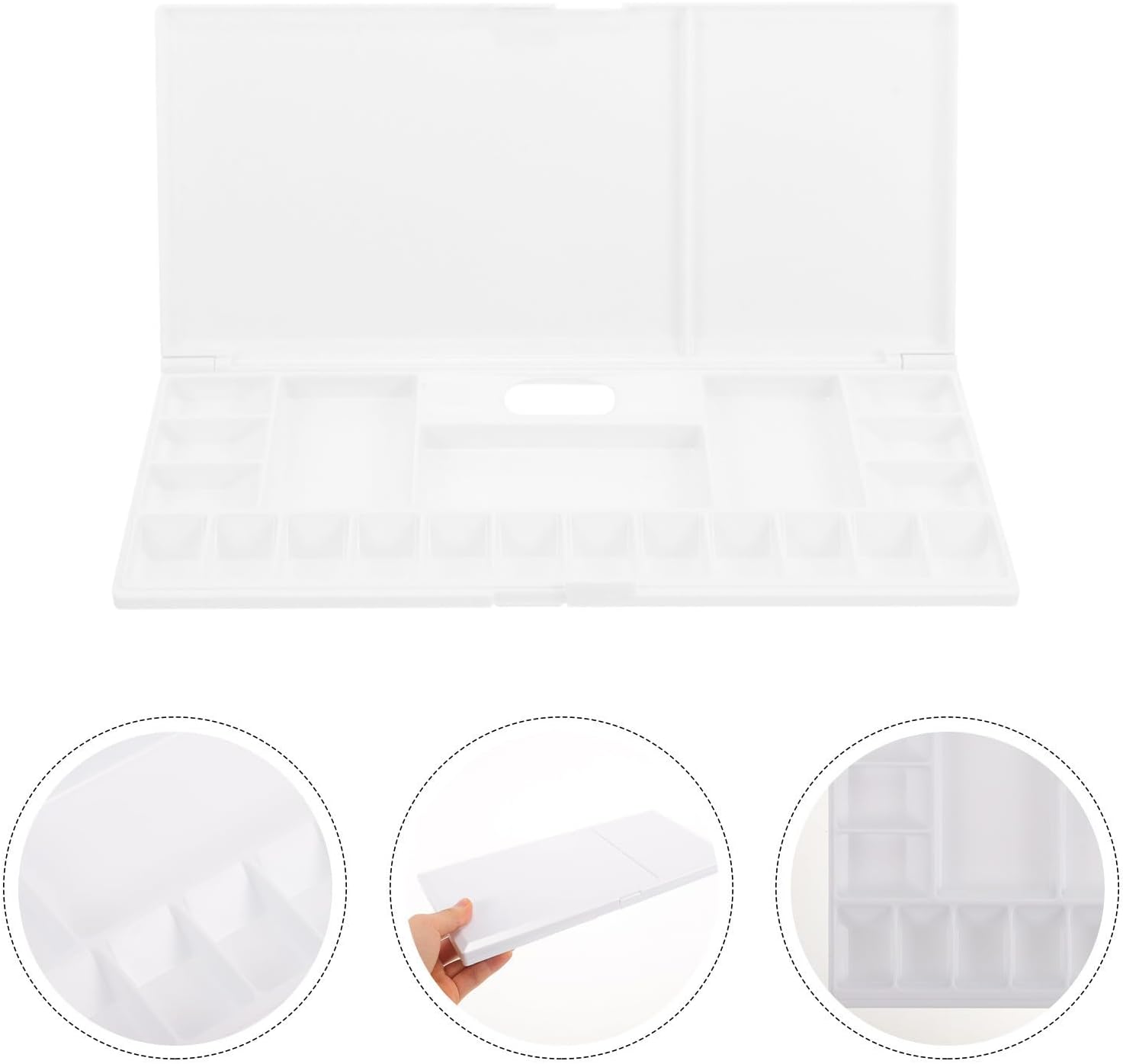 18 Slot Plastic Watercolor Paint Mixing Tray for Outdoor Painting