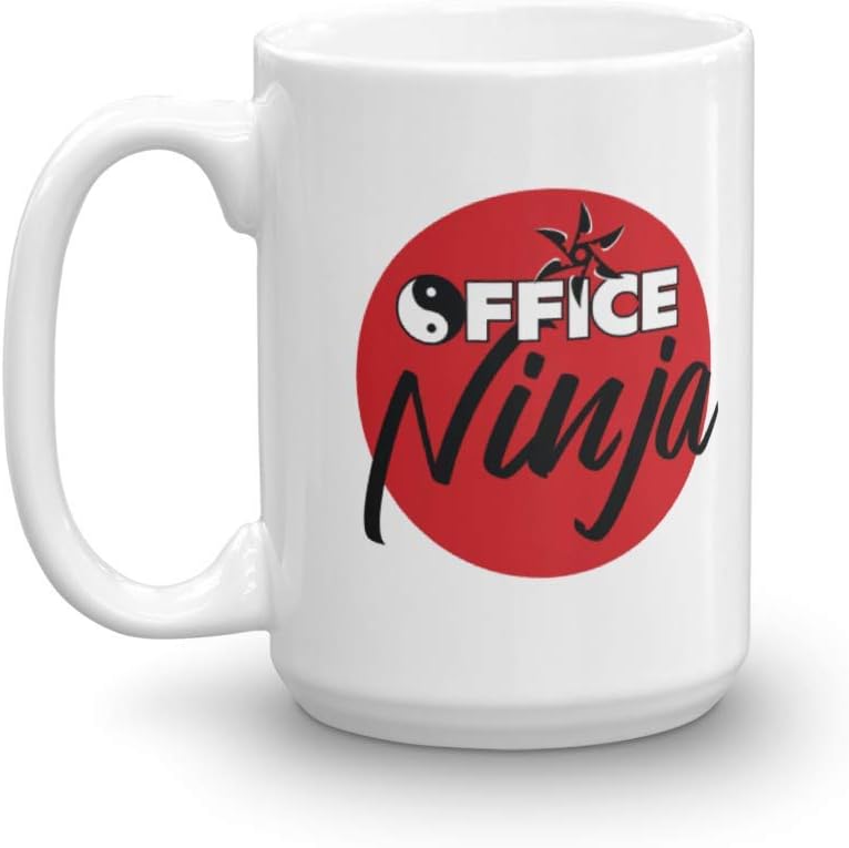 Office Ninja With Shuriken Funny Coffee & Tea Mug Cup, Desk Ornament & Best Appreciation Giftables For Manager, Coworker, Secretary, Executive Administrative Assistant & Admin Assistants (15oz)