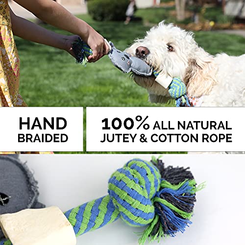 Pet Zone Choy All Natural Rope And Water Buffalo Bone Dog Chew And Dog Toys (Eco-Friendly Interactive Dog Toys, Dog Chew Toy, Dog Bone, Dog Rope Toy, And Dog Tug Toy In One) (Full Unit, Koala) #TOP5