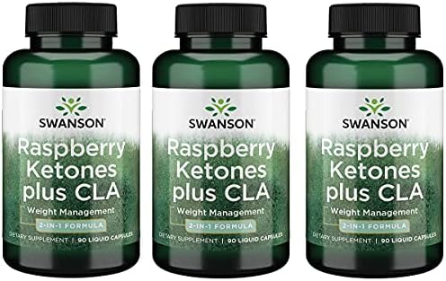 Swanson Raspberry Ketones Plus Cla 90 Liq Capsules (3 Pack)
