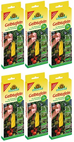 Preisvergleich Produktbild 6 x 21 (126 Stk) Neudorff Gelbtafeln (kleinformatig) insektizidfrei