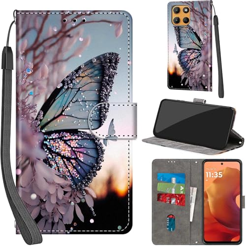 PONRFEKT Custodia A Specchio Con Farfalla 3D Per Motorola Moto G15 E G15 Power – TPU Morbido Antiurto, Glitter E Bordo Rialzato, Per Ragazze E Donne