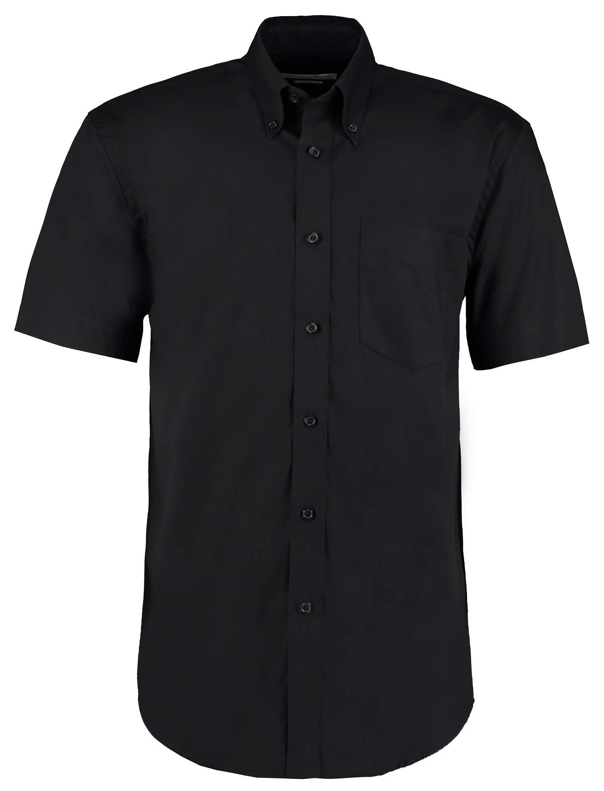 Kustom Kit Mens Short Sleeve Corporate Oxford Shirt Black 15.5