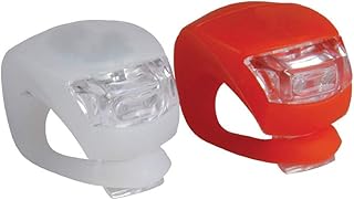 2 Pcs Small and Practical LED Clip On Bike Light (White and Red)