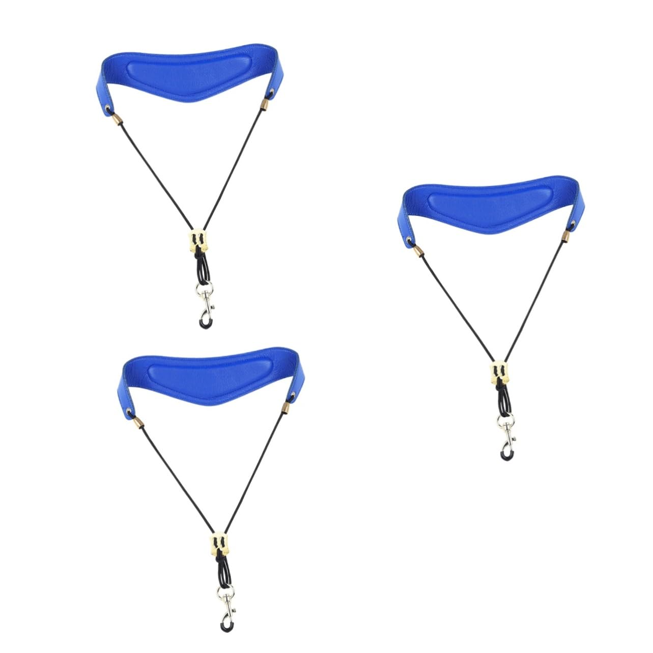 VICASKY 3 pezzi Collari per sassofono in pelle tenore, semplice cinghia per sassofono, resistente, universale, accessori
