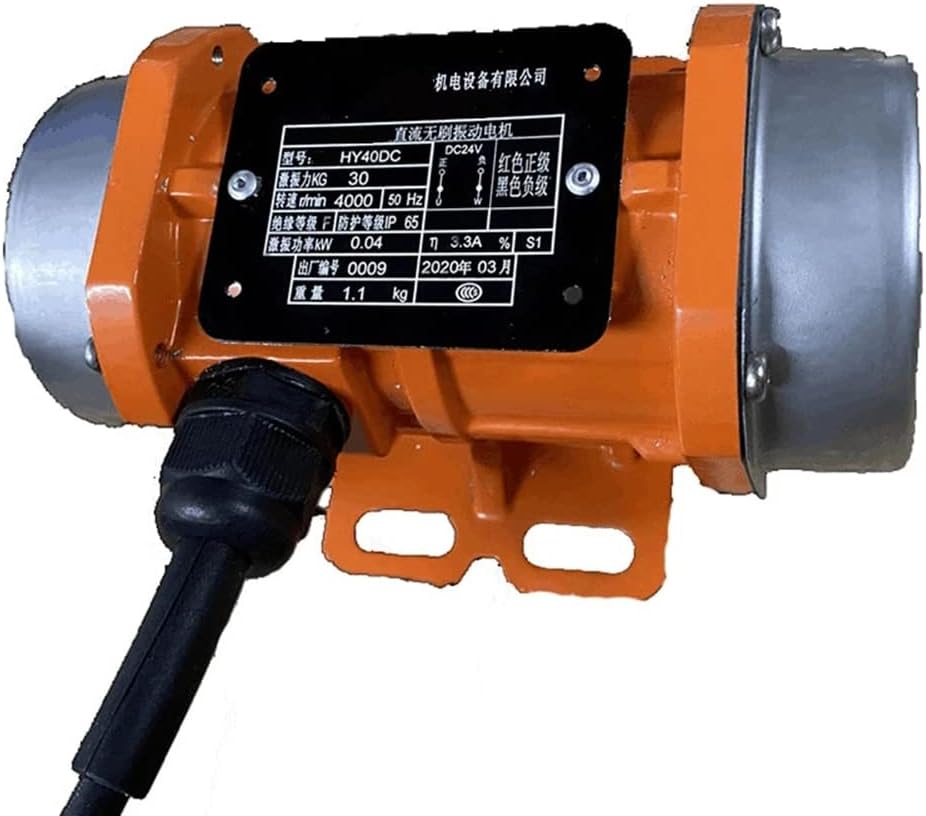 15W-50W 12V 24V DC Brushless BLDC ​Motor Electric Vibration Engine Concrete Vibrator High Frequency Vibrator EccentricMoter - (Speed(RPM): 24V 20W, Voltage(V): only Motor)