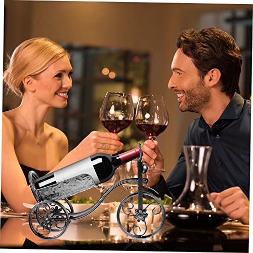 Porte-bouteilles de vin design vélo métal stable - 8