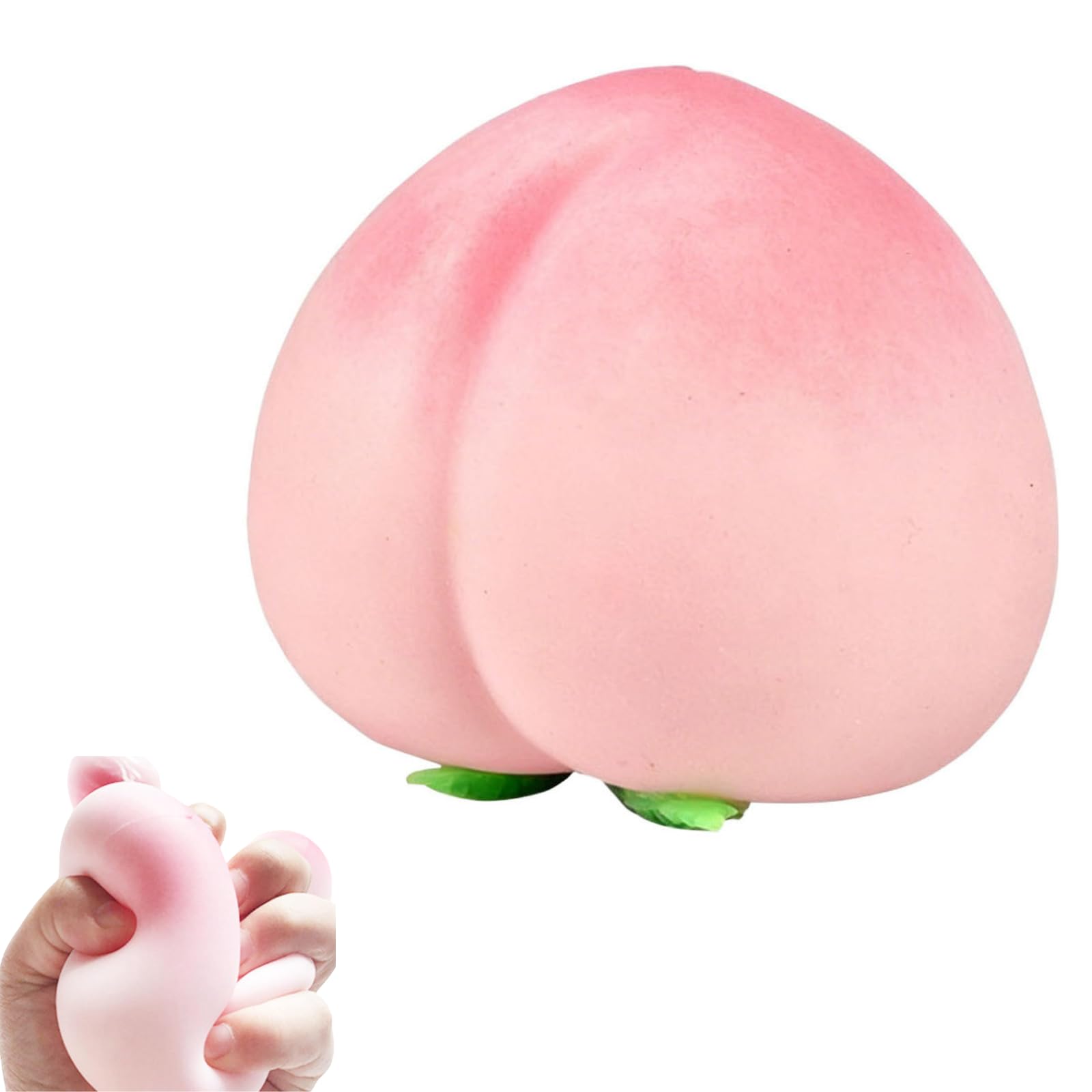 Giant Peach Squishy, 16cm Jumbo Big Fruit Peach Stress Ball, Soft Sensory Fidget Stress Balls Toys for Adults Stress Relief, Ideal for ADHD, Autism, Office Desk, Classroom & Party Favors (C-7cm)
